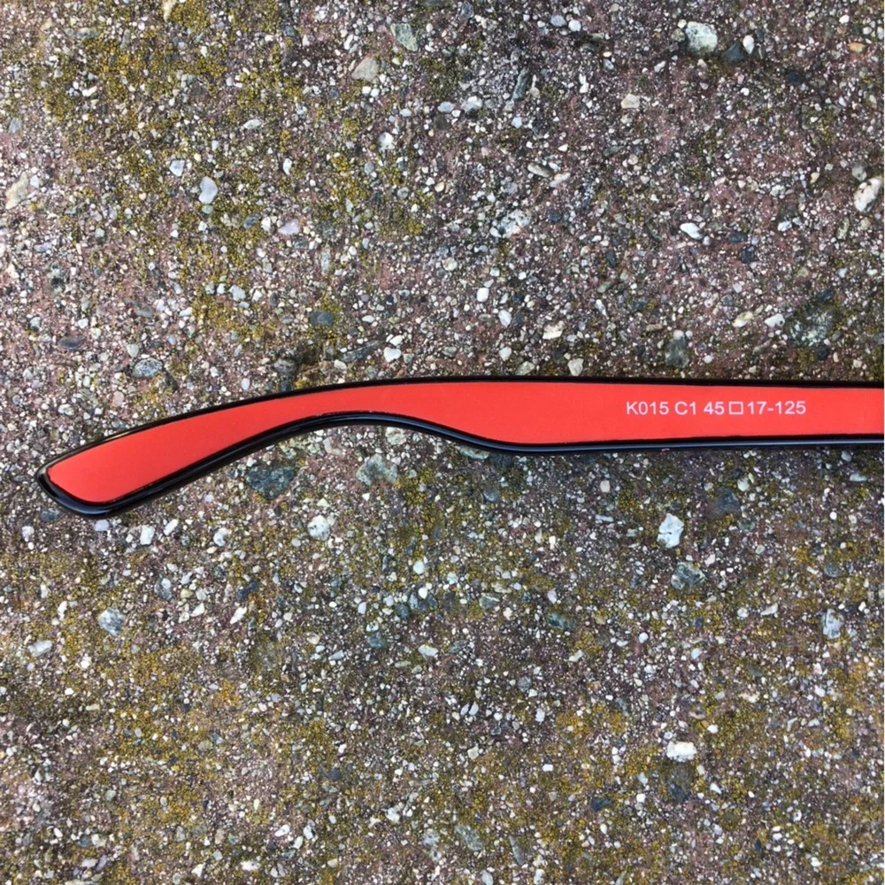 Duco Black/Red Square Bluelight Eyeglasses